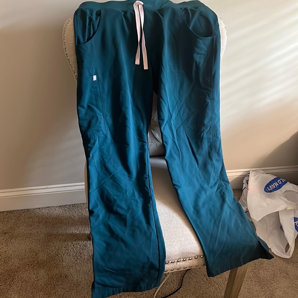 Figs Caribbean Blue Kade Cargo Scrub Pants